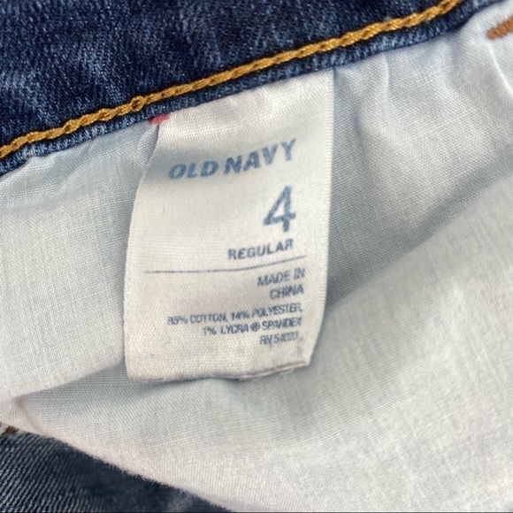 OLD NAVY Sweet Heart Skinny Mid Rise Dark Wash Blue Denim Jeans Women's Size 4 R - Picture 5 of 7